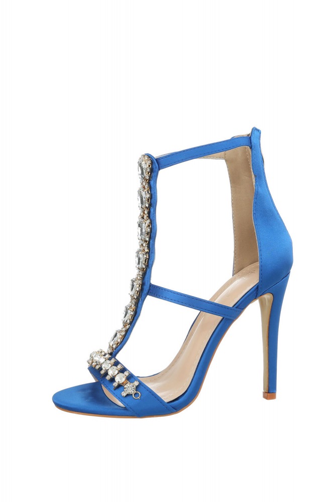 Sandali s kristalno dekoracijo