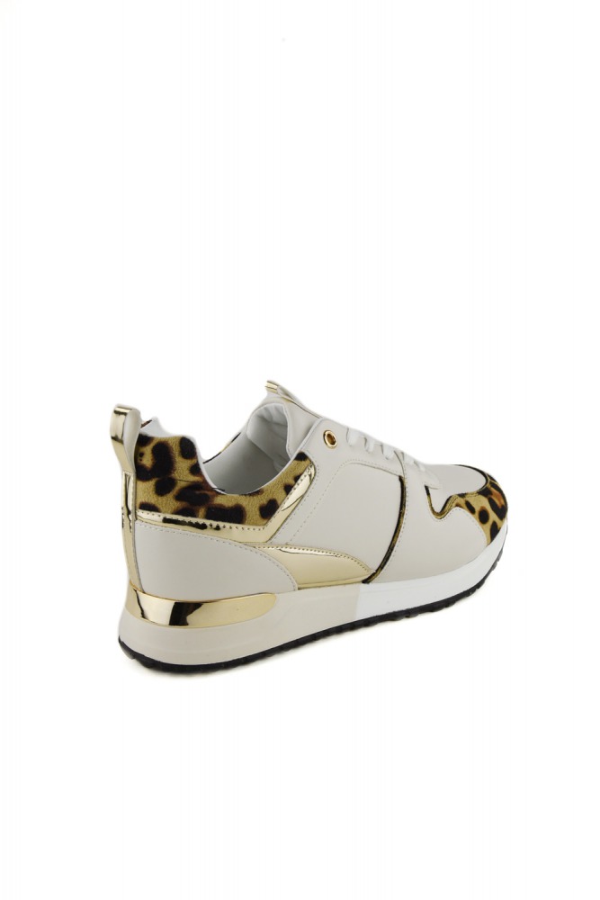 Trendige Sneakers mit Leopardenmuster