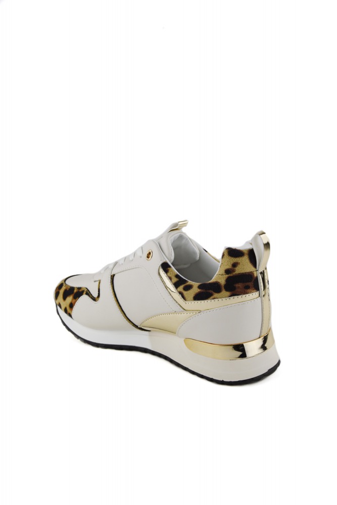 Trendige Sneakers mit Leopardenmuster